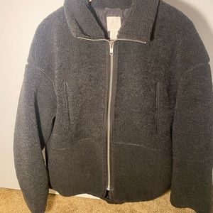 H&M Charcoal Sherpa Jacket